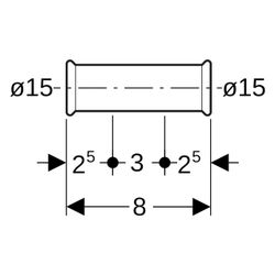 Geberit Mapress Schiebemuffe, 15mm, CrNiMo-Stahl, 32102... GEBERIT-32102 4024723321026 (Abb. 1)