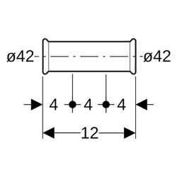 Geberit Schiebemuffe Mapress, DN 40, 42mm, Edelstahl, Edelstahl, 1, 32107... GEBERIT-32107 4024723321071 (Abb. 1)