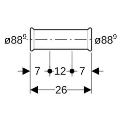 Geberit Schiebemuffe Mapress, DN 80, 88,9mm, CrNiMo-Stahl, Edelstahl, 32110... GEBERIT-32110 4024723321101 (Abb. 1)