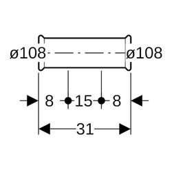 Geberit Mapress Edelstahl Schiebemuffe, Außendurchmesser 108mm... GEBERIT-32111 4024723321118 (Abb. 1)
