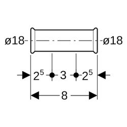 Geberit Schiebemuffe Mapress, DN 15, 18mm, Edelstahl, 34109... GEBERIT-34109 4024723341093 (Abb. 1)