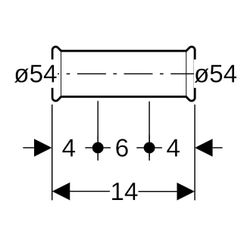 Geberit Mapress Edelstahl Schiebemuffe, Gas, d 54mm... GEBERIT-34114 4024723341147 (Abb. 1)