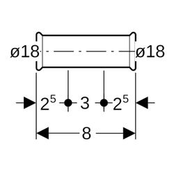 Geberit Mapress C-Stahl Schiebemuffe Außendurchmesser 18mm... GEBERIT-22103 4024723221036 (Abb. 1)