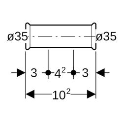 Geberit Mapress C-Stahl Schiebemuffe Außendurchmesser 35mm... GEBERIT-22106 4024723221067 (Abb. 1)