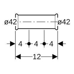 Geberit Mapress C-Stahl Schiebemuffe Außendurchmesser 42mm... GEBERIT-22107 4024723221074 (Abb. 1)