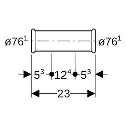 Geberit Schiebemuffe Mapress, DN 65, 76,1mm, Kupfer, Kupfer, 62111... GEBERIT-62111 4024723621119 (Abb. 1)