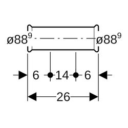 Geberit Mapress Kupfer Schiebemuffe d 88,9mm... GEBERIT-62112 4024723621126 (Abb. 1)