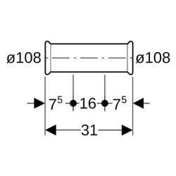 Geberit Mapress Schiebemuffe, DN 100, 108mm, Kupfer, 62113... GEBERIT-62113 4024723621133 (Abb. 1)