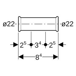 Geberit Schiebemuffe Mapress Therm, DN 20, 22mm, Edelstahl, Edelstahl, 42104... GEBERIT-42104 4025410096531 (Abb. 1)