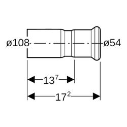 Geberit Mapress C-Stahl Reduktion mit Einschubende d 108mm, d1 54mm... GEBERIT-22345 4024723223450 (Abb. 1)