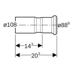 Geberit Mapress Therm Reduktion mit Einschubende d 108mm, d1 88,9mm... GEBERIT-42448 4025410096760 (Abb. 1)