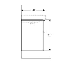 Geberit Smyle Square Unterschrank für Waschtisch, 2 Schubladen, 118,4x61,7x47cm, Wei... GEBERIT-500355001 4025416357032 (Abb. 1)
