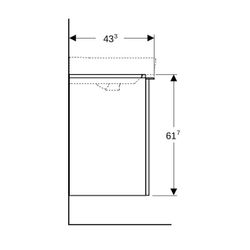 Geberit Smyle Square Unterschrank für Waschtisch, 1 Tür, Anschlag rechts, 53,6x61,7x... GEBERIT-500365JR1 4025416429029 (Abb. 1)