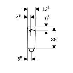 Geberit Aufputz 123 Aufputzspülkasten 1-Mengen-Spülung, für Fernauslösung, Alpinweiß... GEBERIT-123703111 4025416117506 (Abb. 1)