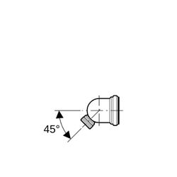 Geberit Anschlussbogen 90 Grad mit Zusatzanschluss links Außendurchmesser 110mm, Alp... GEBERIT-152616111 4025416019381 (Abb. 1)