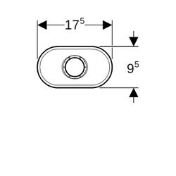 Geberit Trichter oval Außendurchmesser 50mm, Schwarz... GEBERIT-352379161 4025416057888 (Abb. 1)