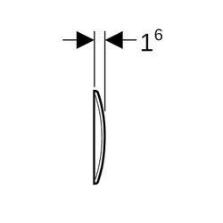 Geberit Kappa Abdeckplatte, Weiß, 115680111... GEBERIT-115680111 4025416123101 (Abb. 1)