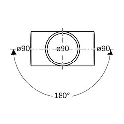Geberit Silent db20 Bogenabzweig 88,5 Grad zweifach d 90mm, d1 90mm... GEBERIT-308082141 4025416503958 (Abb. 1)