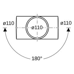 Geberit Silent db20 Bogenabzweig 88,5 Grad zweifach D 110mm, D1 110mm, 310102141... GEBERIT-310102141 4025416085164 (Abb. 1)