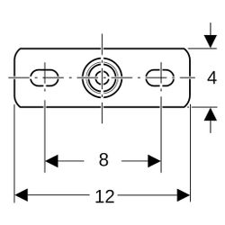 Geberit Grundplatte rechteckig, G 3/4, Stahl, verzinkt, 120x40x23mm, 362827261... GEBERIT-362827261 4025416125556 (Abb. 1)