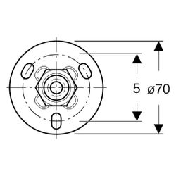 Geberit Grundplatte rund, Dreiloch, G 1/2, 362839261... GEBERIT-362839261 4025416023968 (Abb. 1)