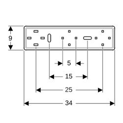 Geberit Mapress Montageplatte für Gaszähler 1,0215, AD 25cm... GEBERIT-91096 4024723910961 (Abb. 1)