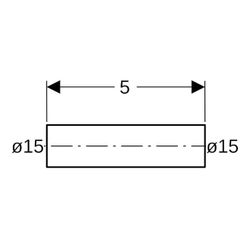 Geberit Mapress C-Stahl Rohrnippel außen verzinkt Außendurchmesser 15mm... GEBERIT-22050 4024723220503 (Abb. 1)