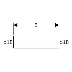 Geberit Mapress C-Stahl Rohrnippel außen verzinkt Außendurchmesser 18mm... GEBERIT-22051 4024723220510 (Abb. 1)