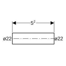 Geberit Mapress C-Stahl Rohrnippel außen verzinkt Außendurchmesser 22mm... GEBERIT-22052 4024723220527 (Abb. 1)