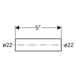 Geberit Mapress C-Stahl Rohrnippel außen verzinkt Außendurchmesser 22mm... GEBERIT-22052 4024723220527 (Abb. 1)