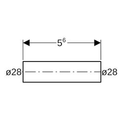 Geberit Mapress C-Stahl Rohrnippel außen verzinkt Außendurchmesser 28mm... GEBERIT-22053 4024723220534 (Abb. 1)