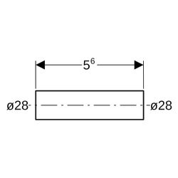 Geberit Mapress C-Stahl Rohrnippel außen verzinkt Außendurchmesser 28mm... GEBERIT-22053 4024723220534 (Abb. 1)