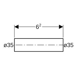 Geberit Mapress C-Stahl Rohrnippel außen verzinkt Außendurchmesser 35mm... GEBERIT-22054 4024723220541 (Abb. 1)