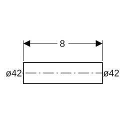 Geberit Mapress C-Stahl Rohrnippel außen verzinkt Außendurchmesser 42mm... GEBERIT-22055 4024723220558 (Abb. 1)
