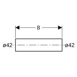 Geberit Mapress C-Stahl Rohrnippel außen verzinkt Außendurchmesser 42mm... GEBERIT-22055 4024723220558 (Abb. 1)