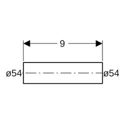 Geberit Mapress C-Stahl Rohrnippel außen verzinkt Außendurchmesser 54mm... GEBERIT-22056 4024723220565 (Abb. 1)