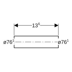 Geberit Mapress C-Stahl Rohrnippel außen verzinkt Außendurchmesser 76,1mm... GEBERIT-22057 4024723220572 (Abb. 1)