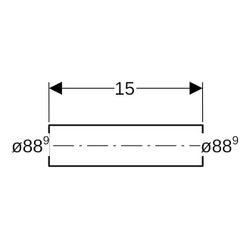 Geberit Mapress C-Stahl Rohrnippel außen verzinkt Außendurchmesser 88,9mm... GEBERIT-22058 4024723220589 (Abb. 1)