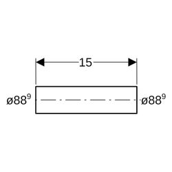 Geberit Mapress C-Stahl Rohrnippel außen verzinkt Außendurchmesser 88,9mm... GEBERIT-22058 4024723220589 (Abb. 1)