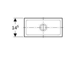 Geberit Trichter rechteckig Außendurchmesser 50mm, Kieselgrau... GEBERIT-352389081 4025416057925 (Abb. 1)