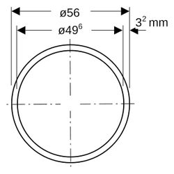Geberit Silent-db20 Rohr, DN 56, 3m, PE-S2, Schwarz, 305000141... GEBERIT-305000141 4025416084259 (Abb. 1)