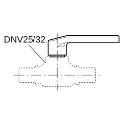 Geberit Betätigungshebel für Kugelhahn, DN 25/32, 242803001... GEBERIT-242803001 4025416217435 (Abb. 1)