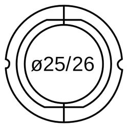 Geberit Rohrschelleneinlegeschale Mepla, di 25/26mm da 32mm, PP-C, 603702001... GEBERIT-603702001 4025416155560 (Abb. 1)
