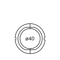 Geberit Rohrschelleneinlegeschale Innendurchmesser 40mm... GEBERIT-605702001 4025416044178 (Abb. 1)