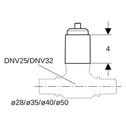 Geberit Spindelverlängerung für Kugelhahn, DN 25/32, 4cm, 610059001... GEBERIT-610059001 4025416217428 (Abb. 1)