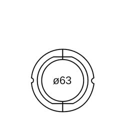 Geberit Rohrschelleneinlegeschale di 63mm, da 75mm... GEBERIT-607702001 4025416126553 (Abb. 1)