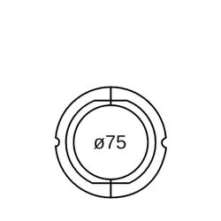 Geberit Rohrschelleneinlegeschale PP-C, di 75mm, da 90mm... GEBERIT-608702001 4025416809296 (Abb. 1)