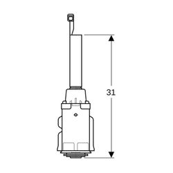 Geberit Spülventil für Aufputzspülkasten Aufputz 130... GEBERIT-890095001 4025416050261 (Abb. 1)