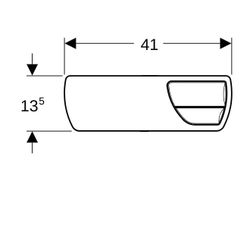 Geberit Spülkastendeckel für AP140 AP-Spülkasten, 2-Mengen-Spülung, Manhattan... GEBERIT-240425CG1 4025416071006 (Abb. 1)