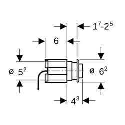 Geberit Drücker für WC-Steuerung mit pneumatischer Spülauslösung, 1-Mengen-Spülung, ... GEBERIT-241199211 4025416635857 (Abb. 1)